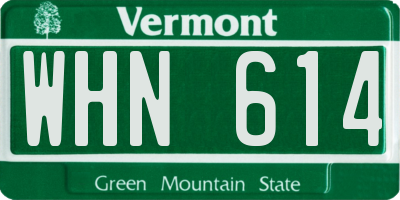 VT license plate WHN614