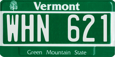 VT license plate WHN621