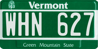 VT license plate WHN627