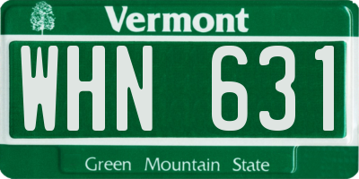 VT license plate WHN631