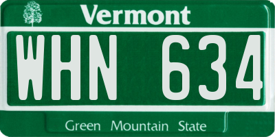 VT license plate WHN634
