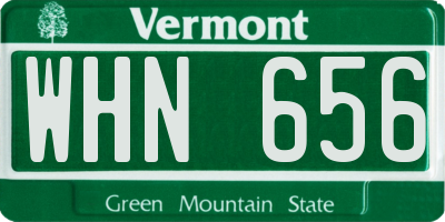 VT license plate WHN656