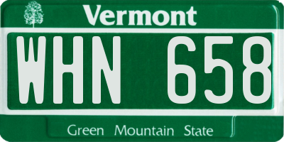VT license plate WHN658