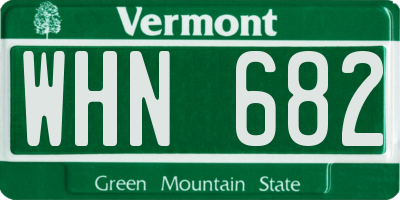 VT license plate WHN682