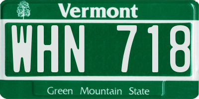 VT license plate WHN718