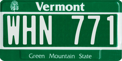 VT license plate WHN771