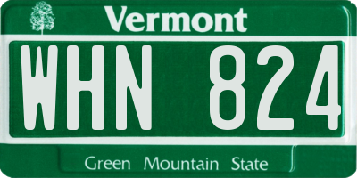 VT license plate WHN824