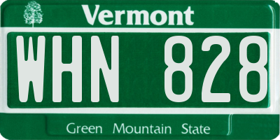 VT license plate WHN828