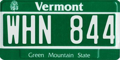 VT license plate WHN844