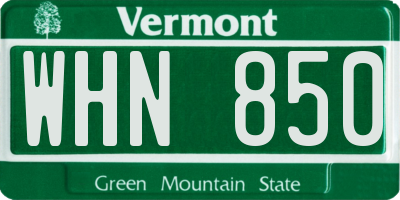 VT license plate WHN850