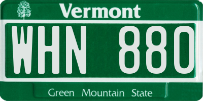 VT license plate WHN880