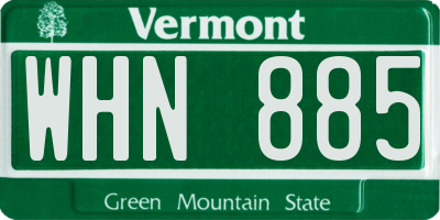 VT license plate WHN885