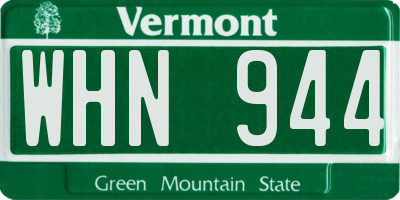 VT license plate WHN944