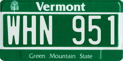 VT license plate WHN951