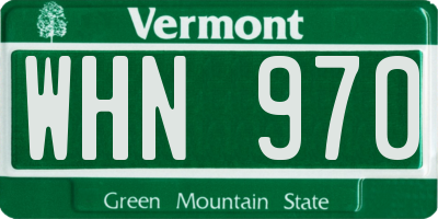 VT license plate WHN970