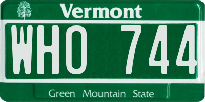 VT license plate WHO744