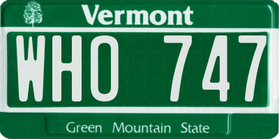 VT license plate WHO747