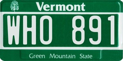 VT license plate WHO891