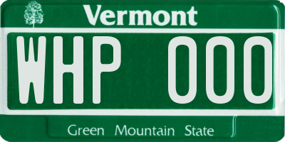 VT license plate WHP000