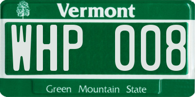 VT license plate WHP008