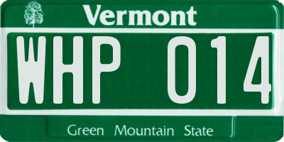 VT license plate WHP014