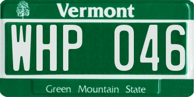 VT license plate WHP046