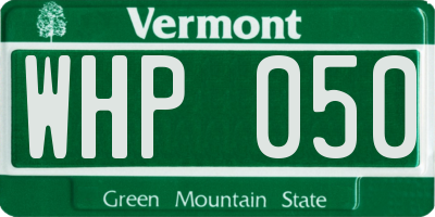 VT license plate WHP050