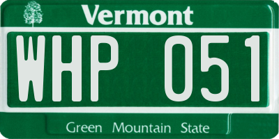 VT license plate WHP051