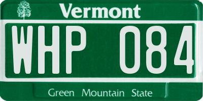 VT license plate WHP084