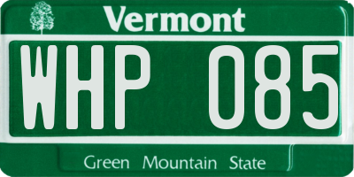 VT license plate WHP085