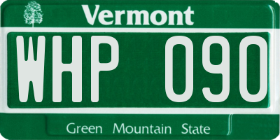 VT license plate WHP090