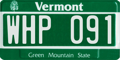 VT license plate WHP091
