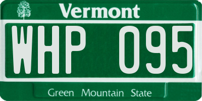 VT license plate WHP095