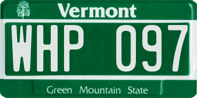 VT license plate WHP097