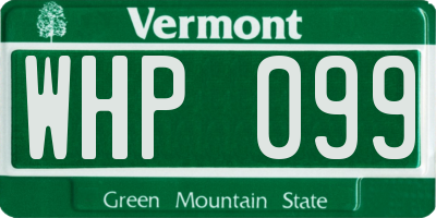 VT license plate WHP099