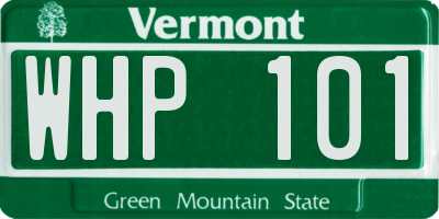 VT license plate WHP101