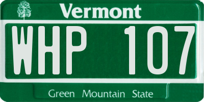VT license plate WHP107