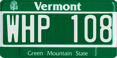 VT license plate WHP108