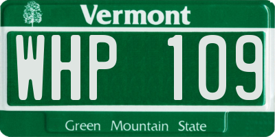 VT license plate WHP109