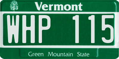 VT license plate WHP115