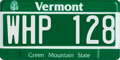 VT license plate WHP128