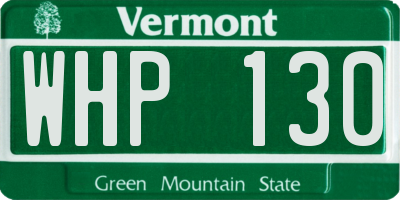 VT license plate WHP130