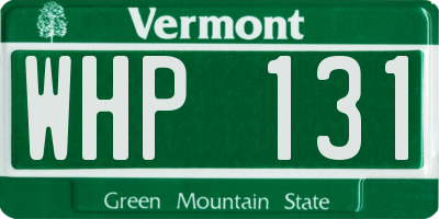 VT license plate WHP131