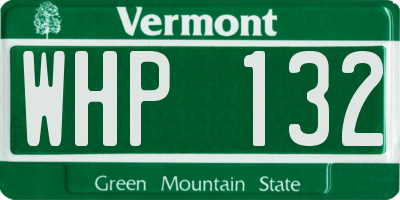 VT license plate WHP132