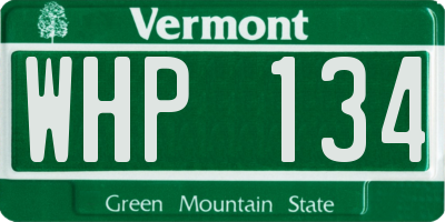 VT license plate WHP134