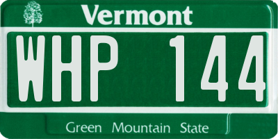 VT license plate WHP144