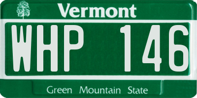 VT license plate WHP146
