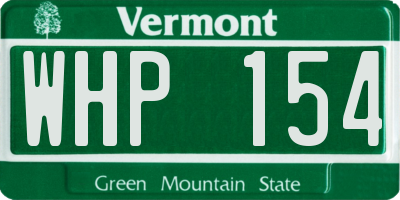 VT license plate WHP154