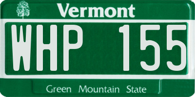 VT license plate WHP155