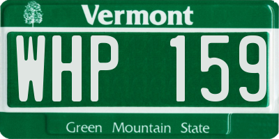 VT license plate WHP159